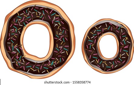 The letters are made as ginger cookies coated with chocolate and sprinkles.