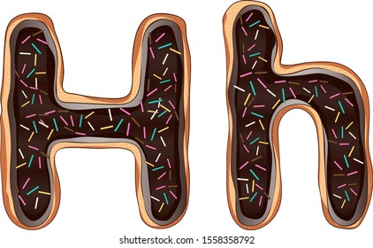 The letters are made as ginger cookies coated with chocolate and sprinkles.