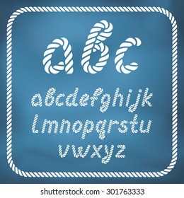 Letters made from nautical rope - hand written font. Capital letters available.