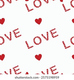 letters made of red hearts. vector graphics. Love, Valentine's Day, February 14th, English alphabet. background for the design.