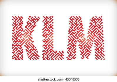 Letters in maze style