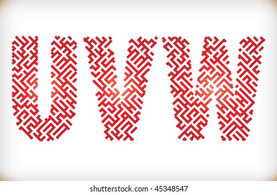 Letras en estilo laberíntico