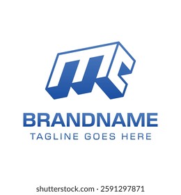 Letters MC 3D Monogram Logo, symbolizes strength, dynamism, and technology