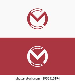 Las letras MC forman una formación de círculo. Conviértete en un logotipo sofisticado, minimalista y elegante. El logotipo perfecto para una empresa financiera, consultora o tecnológica.