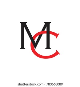 letters mc linked logo vector