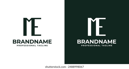 Letters ME Monogram Logo, suitable for any business with EM or ME initials