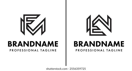 Letters MF or WT Monogram Logo, suitable for any business with MF FM TW or WT initials
