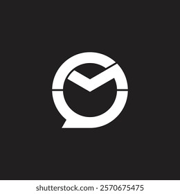 letters mg bubble talk design logo vector 