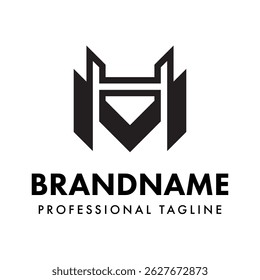 Logotipo del monograma de MH de las letras, conveniente para cualquier negocio con las iniciales de MH o de HM