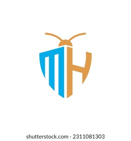 Logotipo de control de plagas de MH Letters