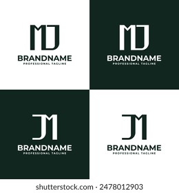 Letras MJ y JM Monograma Logo, adecuado para cualquier negocio con JM o MJ iniciales
