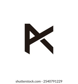 Letras MK enlazado abstracto simple geométrico logo Vector 