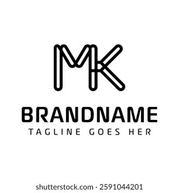 Letters MK Monogram Logo, for business with MK or KM initials