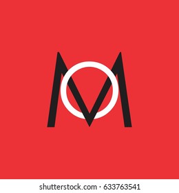 letters mo design logo vector