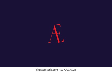 Letras logotipo de icono de monograma AE o EA