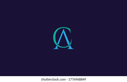 Letters monogram icon logo CA