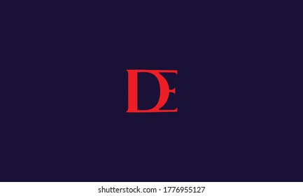 Letras logotipo de icono de monograma DE o ED