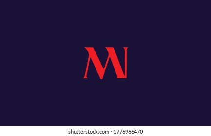 Letters monogram icon logo MI