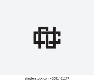 Logo de iconos de monograma NC, CN, C y N