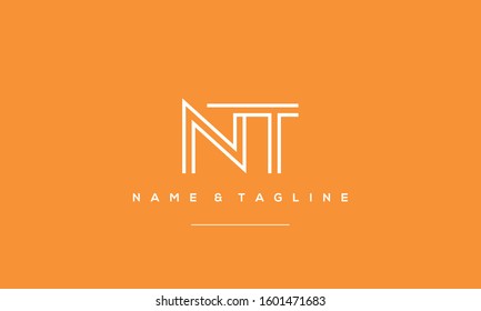 Letters monogram icon logo NT,TN,T and N