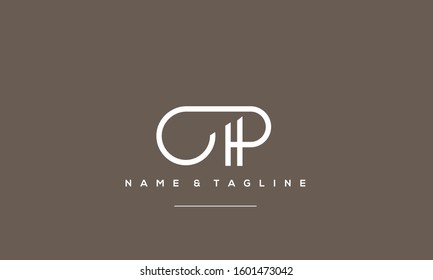 Letters monogram icon logo OP or PO