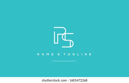 Letters monogram icon logo PS,SP,S or P
