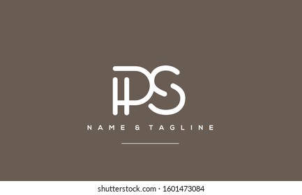 Letters monogram icon logo PS,SP,S or P
