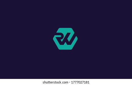 Letters monogram icon logo RW