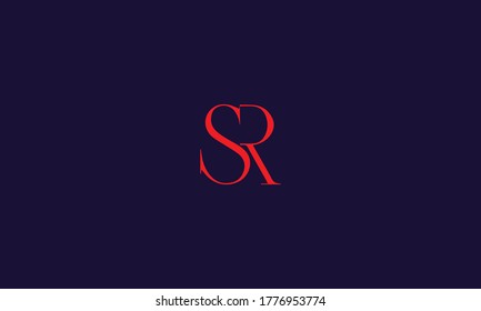 Letters monogram icon logo SR or RS