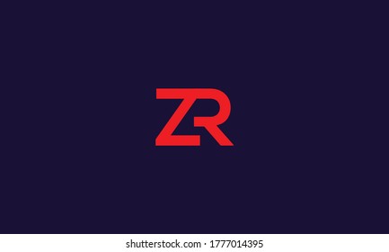 Letters monogram icon logo ZR