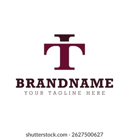 Letters IT Monogram Logo, for business with TI and IT initials