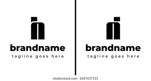 Letters IN Monogram Logo, suitable for any business with NI or IN initials