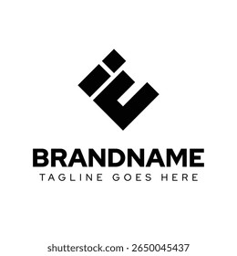Lettres Logo monogramme IE, adapté à toute marque avec des initiales EI ou IE
