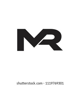 letters mr linked design logo vector