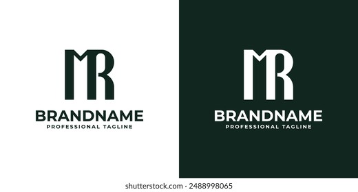 Letters MR Monogram Logo, suitable for any business with RM or MR initials