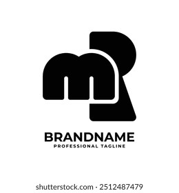 Letras MR Monogram Logo, adequado para qualquer negócio com MR ou RM iniciais