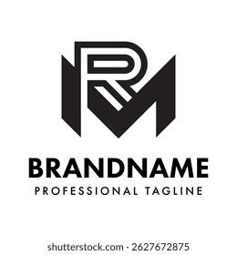 Letters MR Monogram Logo, suitable for any business with MR or RM initials