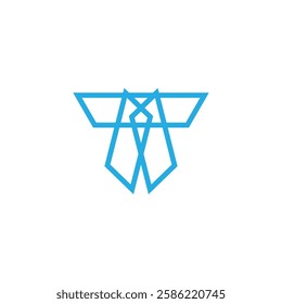 letters mt linked lines simple geometric wire logo vector 