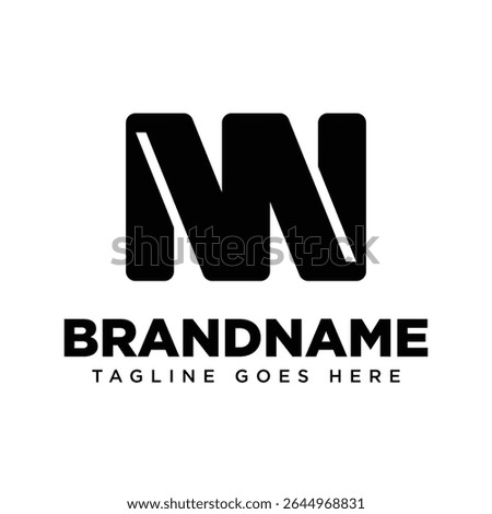Letters MW or MNW Monogram Logo, for brand with MW WM MNW MWN NWM NMW WNM WMN initials