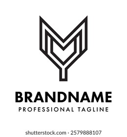 Letters MY Monogram Logo, for business with YM or MY initials