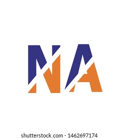 
letters n and a in blue and orange