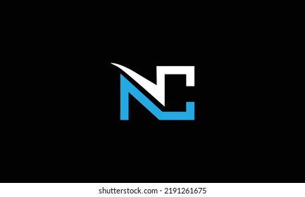 Letters N and C or NC logo design.  minimal stylish emblem. Luxury elegant vector element. Premium business logotype.