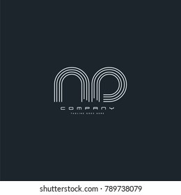 Letters N & D joint logo icon. Stroke letter vector element.