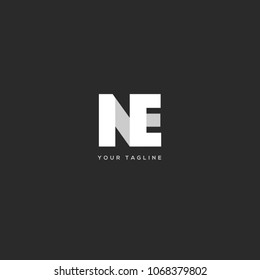 Letters N E, N & E joint logo icon vector template.