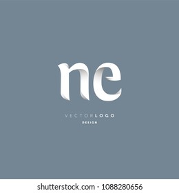 Letters N & E logo icon vector element.
