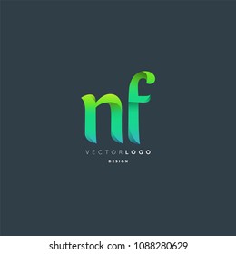 Letters N & F logo icon vector element.
