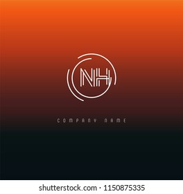Letters N H Joint logo icon vector template.
