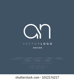 Letters A N, A & N joint logo icon vector template.