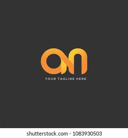 Letters A N, A & N joint logo icon vector template.
