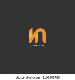 Letters I N joint logo icon vector template.

